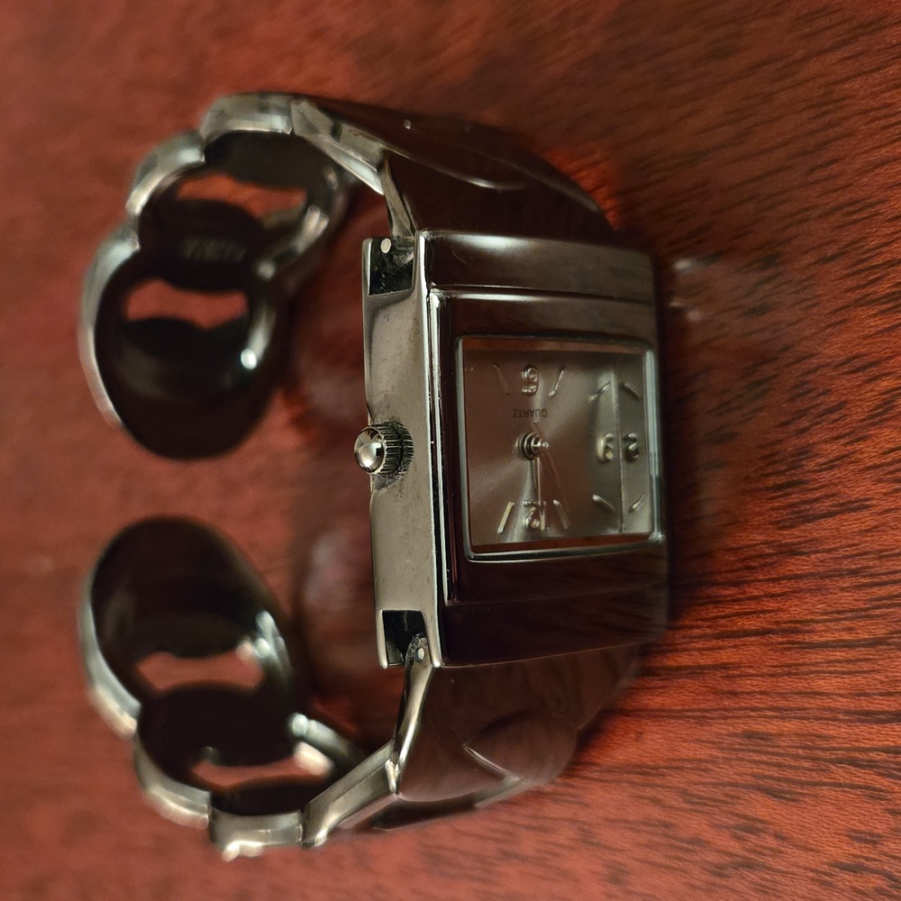 Silver Rectangular Face Watch - image 4